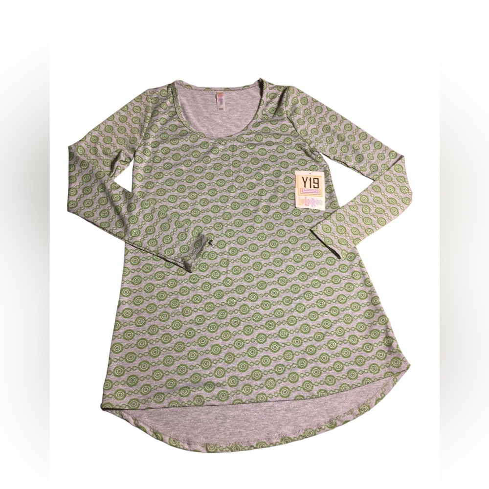 🍂 NWT LULAROE Green Gray Circle Top Size XXS